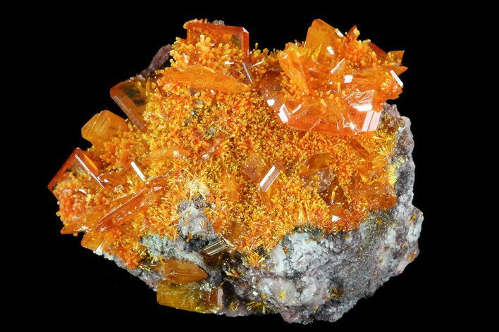 Wulfenite Crystal Cluster - Rowley Mine, AZ #76851